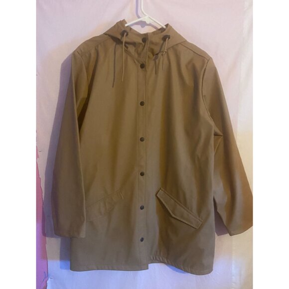 Vera Bradley Tan Women's Large Button Up Raincoat with Hood - Picture 9 of 9